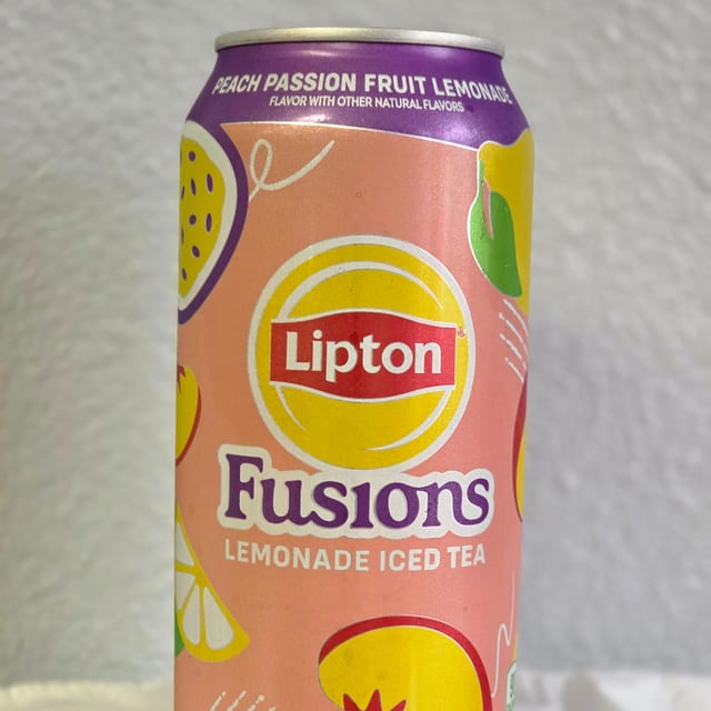 Lipton Fusions Peach Passion Fruit Lemonade.