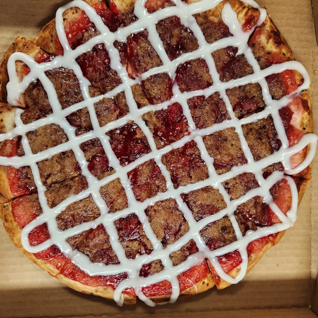 Cherry Streusel Pizza.