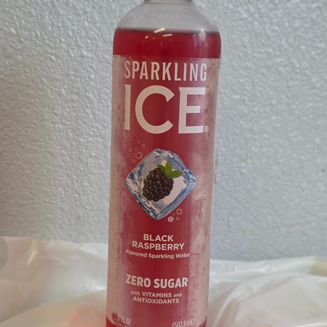 Sparkling ICE Black Raspberry Zero Sugar.